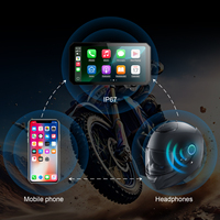 Pantalla Inteligente para Motocicleta con Sistema Operativo Linux, Resistente al Agua IP67, Inalámbrica, Compatible con CarPlay y Android Auto, Portátil, con TPMS, DVR y Cámara