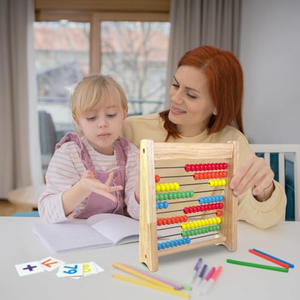 Juguete Educativo de Madera para Aprender Matemáticas, Abaco con Cuentas para Sumar y Restar, Material Didáctico para Niños de Primaria - Product Image 4