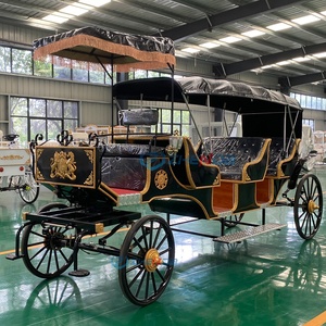 Sightseeing in Black with Sunshade Comfortable and Stylish Electric Sightseeing Horse Drawn Carriage - Product Image 6