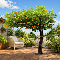 Arbre fruitier artificiel en fibre de verre personnalisé Qingyuan Landscape, Bonsaï d'orange, Écologique, Durable, Haute Qualité