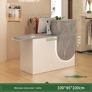 Bureau <span class=keywords><strong>d</strong></span>'<span class=keywords><strong>accueil</strong></span> moderne, simple, durable et écologique en bois, pour usage commercial dans les supermarchés, salons de coiffure, magasins de vêtements - Product Image 6
