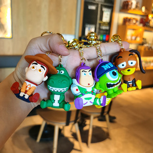 Porte-clés pendentif poupée 3D Porte-clés adorable dessin animé Toy Story Buzz Light year Woody Porte-clés anti-perte de voiture Porte-clés accessoires de sac - Product Image 2