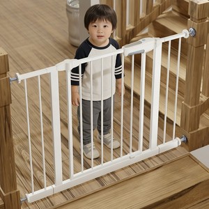 Barrière de sécurité pour escalier en tissu pelucheux pour bébés et tout-petits, barrière de cuisine, barrière pour animaux domestiques, garde-corps de porte, motif uni - Product Image 1