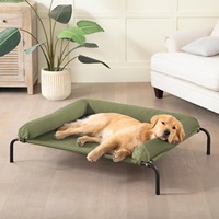 Lit surélevé orthopédique de luxe pour chien Support de canapé-lit amovible pour grandes races