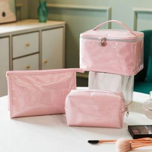 Waterproof PU Jelly Travel Makeup <b>Bag</b> Large Capacity Portable Toiletry Organizer Storage Pouch - Product Image 1