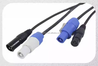 Lampe de scène 1m 2m 3m connecteur Powercon 3 broches XLR femelle et mâle entrée et sortie câble d'alimentation Dmx pour lumière principale mobile