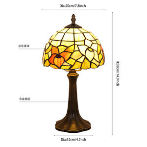 Lampe de table de style américain rétro créative et luxueuse, design coloré pour chambres à coucher, cafés, salles d'étude, lampe décorative - Product Image 4