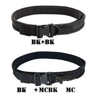 Ceinture tactique à dégagement rapide MOLLE en nylon, multi-motifs camouflage, robuste pour l'extérieur, 1,5 pouce intérieur/extérieur