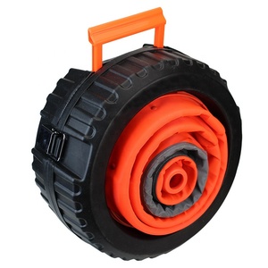 Kit de Emergencia <span class=keywords><strong>para</strong></span> Automóvil de 14 Piezas, Juego de Herramientas de Seguridad Automotriz con Cables de Arranque, Cuerda de Remolque y Cono de Advertencia Plegable - Product Image 2
