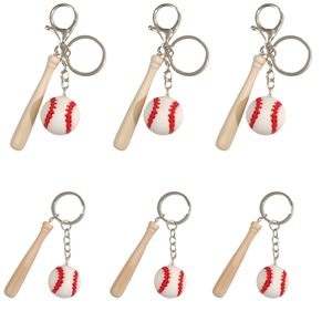 Llavero Abridor de Botellas con Forma de Bate y Pelota de Béisbol, Chapado en Oro, de Aleación de Zinc, Regalo Deportivo de Alta Calidad para Fanáticos del Béisbol - Product Image 1