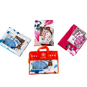 JiaJia 도매 고품질 4피스 클래식 플랫 침대 시트 세트 꽃무늬 프린트 쿨링 접이식 일회용 - Product Image 1