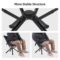 HOMFUL Nouvelle Arrivée Chaise de camping pliante compacte Chaise de camping pliante type lune Chaise de pêche