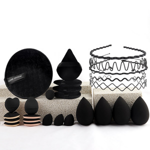 Conjunto de Pincéis de Maquiagem Portátil Ms.Miau com 47 Peças em Preto e Ouro Rosa, Cabo de Plástico para Rosto e Corpo, Bolsa de Maquiagem - Product Image 3