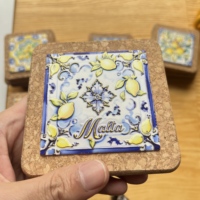 Sous-verres carrés en céramique écologiques au design moderne et personnalisé, style contemporain, diamètre 10 cm, faciles à utiliser