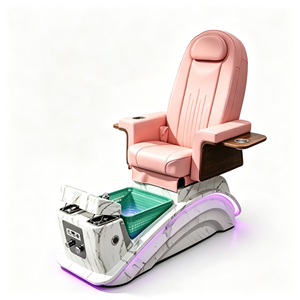 Fauteuil de pédicure spa électrique avec massage, base en marbre et lumière LED - Product Image 6