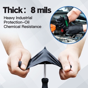 Gants de Travail en Nitrile Résistants XINGYU pour Réparation Automobile, Gants Nitrile Jetables Noirs, 8 mil Sans Poudre avec Texture Diamant - Product Image 5