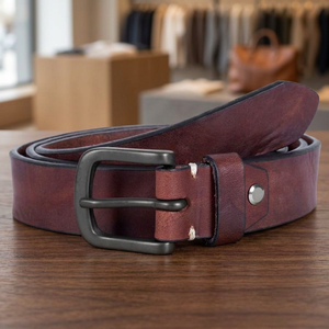 Modern Designs <b>Cow</b> Hide Belts Black Finish Steel Customizable Solid Eco-Friendly Heavy Duty Men's Vintage Waterproof Pin Buckle - Product Image 2
