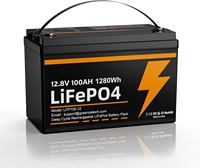Batterie solide 12V 100Ah Groupe 31 avec BMS 100A intégré, 15000 cycles de décharge profonde, rechargeable, idéale pour les systèmes solaires, VR, applications marines et véhicules utilitaires