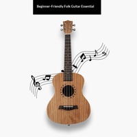Ukulele hawaïen mat en bois d'acajou de 23 pouces, à quatre cordes, avec boîte en papier kraft de Guangdong – Achat direct
