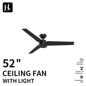Gesheng Retro Indoor 52-Inch Black High-Speed DC <b>Ceiling</b> Fan with 5 Metal Blades, Ventilation Function and <b>Remote</b> <b>Control</b> - Product Image 2