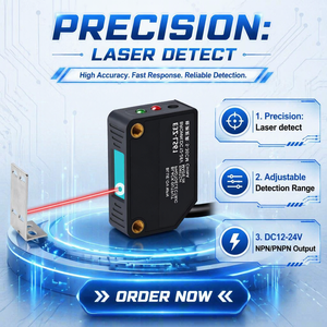 Capteur photoélectrique à réflexion diffuse, interrupteur de <span class=keywords><strong>d</strong></span>étection infrarouge, DC12-24V, sortie NPN, capteur optique pour la <span class=keywords><strong>d</strong></span>étection <span class=keywords><strong>d</strong></span>'objets - Product Image 1