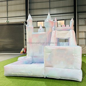 Castillo Inflable Blanco Moonwalk, Comercial, <span class=keywords><strong>con</strong></span> Tobogán <span class=keywords><strong>de</strong></span> Agua y <span class=keywords><strong>Piscina</strong></span> <span class=keywords><strong>de</strong></span> Pelotas, en Oferta - Product Image 3