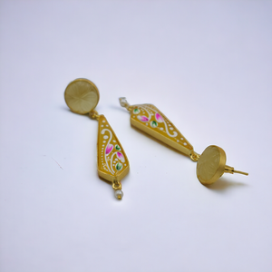 Pendiente pintado a mano de joyería de moda chapada en oro para mujeres y niñas - Product Image 2