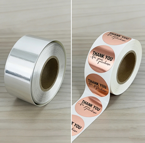 Adesivi Rotondi Dorati Personalizzabili Lucidi Impermeabili 'Grazie' Sigilli Permanenti <span class=keywords><strong>per</strong></span> Artigianato - Product Image 3