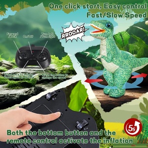 Kk 2.4G <span class=keywords><strong>RC</strong></span> xe ô tô Khủng long đồ chơi bơm hơi cho trẻ em tương tác Thời Tiền Sử T-REX đài phát thanh hoạt động phiêu lưu khổng lồ Dino chơi - Product Image 3