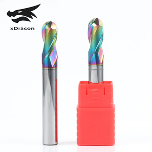 XDracon Extended Lifespan Tungsten Carbide Ball Nose <strong>End</strong> <strong>Mill</strong> 55 HRC <strong>for</strong> Aluminum <strong>Copper</strong> CNC - Product Image 2