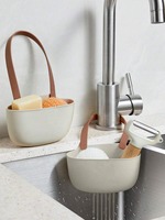 Égouttoir de robinet réglable pour évier de cuisine, support pour savon, éponge, brosses, panier suspendu, drainage rapide, rangement