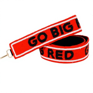 Go <b>Big</b> Embroidered Red Beaded <b>Purse</b> Strap Customized White Gold Seed Bead Halloween Accessories - Product Image 1