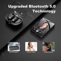 Reproductor MP3 con pantalla táctil de 32GB y 2.4'', con BT 5.0, altavoz HD integrado, radio FM y grabación de voz.