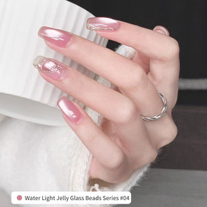 Disesuaikan Logo air cahaya kilat kaca manik-manik kristal <span class=keywords><strong>Gel</strong></span> Jelly magnetik mata kucing kuku Aurora cermin Cateye <span class=keywords><strong>Gel</strong></span>