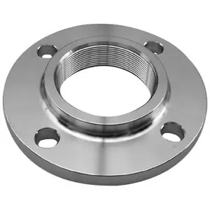 Flange de aço inoxidável ASTM personalizada para tubos de drenagem, flange de aço carbono forjada roscada