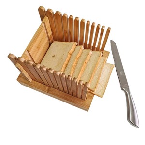 Bamboo <b>Bread</b> Slicer 25x21x20cm Kitchen <b>Bread</b> <b>Cutter</b> For Toast Slicing - Product Image 5