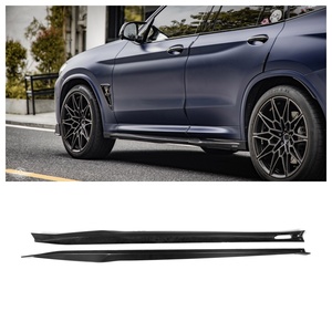 Jupes latérales en fibre de carbone sèche style SQ pour BMW X3M F97 2019-2021 et X3M F97 LCI <span class=keywords><strong>2022</strong></span>+ – Kit carrosserie avec ajustement parfait pour les jupes latérales de pare-chocs - Product Image 1