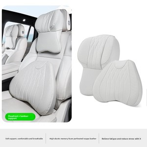 Appuie-tête de voiture, <span class=keywords><strong>coussin</strong></span> de nuque pour voiture, <span class=keywords><strong>coussin</strong></span> de siège adapté aux BMW, Audi, <span class=keywords><strong>Mercedes</strong></span>-Benz, coussins de voiture et support <span class=keywords><strong>lombaire</strong></span> - Product Image 6