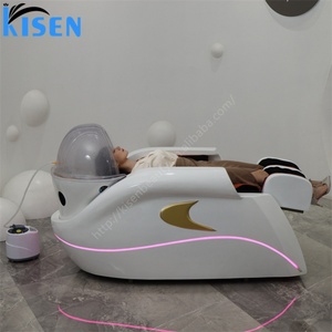 Silla de Masaje Eléctrica para Salón de Belleza y Peluquería KISEN, en Oferta, con Lavabo de Cerámica y Circulación de Agua - Product Image 2