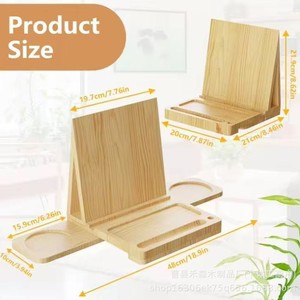 <b>Foldable</b> Wooden Triangular Bookshelf With Cup Holder Multi Purpose Office <b>Desk</b> Organizer Portable Standing Type 3 Floors - Product Image 5