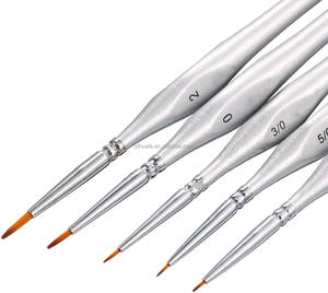 Juego de 5 Pinceles Profesionales para Pintura Acrílica, al Óleo y al Agua, con Mango Triangular de Madera, para Artistas, Venta al Por Mayor - Product Image 1