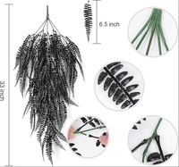 Y-0010 Vente en gros de plantes artificielles écologiques en fausse herbe persane et fougère de Boston pour décoration murale de maison et jardin