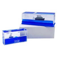 Ornements de bureau personnalisés avec logo, bouteille à fluide flottant en forme de bateau de croisière, presse-papier de bureau en forme de bateau de croisière, jouet à fluide flottant à dézipper