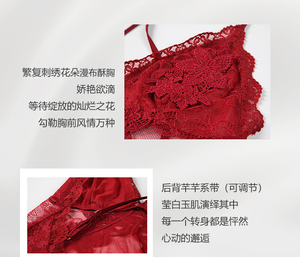 Nuevo estilo europeo americano mujer encaje bordado transparente <span class=keywords><strong>pasión</strong></span> camisón pijama colgante espalda descubierta conjunto <span class=keywords><strong>de</strong></span> ropa interior Sexy - Product Image 6