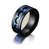 Bague rotative creuse en acier inoxydable Titane personnalisé Bijoux pour hommes et femmes en gros