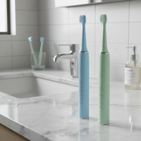 Brosse à dents électrique sonique intelligente et fine, personnalisée, neuve, rechargeable par USB, étanche IPX7, pour l'extérieur et l'hôtel