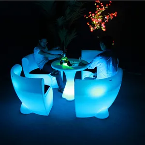 Barra de luz led móveis/cadeiras e mesa conjuntos para bar e clube noturno/16 cores alteráveis