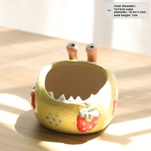 Maceta <span class=keywords><strong>de</strong></span> Suculentas <span class=keywords><strong>con</strong></span> Diseño <span class=keywords><strong>de</strong></span> Monstruo Adorable - Maceta <span class=keywords><strong>de</strong></span> Cerámica Rústica Pintada a Mano <span class=keywords><strong>con</strong></span> Ojos para Decoración <span class=keywords><strong>de</strong></span> Escritorio, Hogar y Jardín - Product Image 2