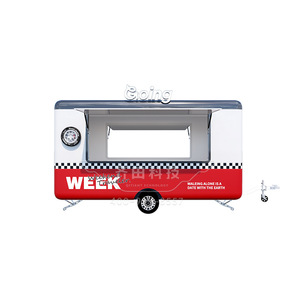 Food Truck Móvil de 2 Ruedas de Acero Inoxidable para Uso Exterior, Fácil Montaje, Espacio de Preparación de Cocina, Alimentación Integrada - Product Image 2