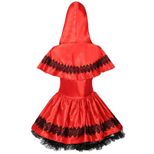 Costumes <span class=keywords><strong>de</strong></span> cosplay pour femmes, <span class=keywords><strong>Rouge</strong></span>-écarlate, pour fête d'Halloween, contes <span class=keywords><strong>de</strong></span> fées, spectacle <span class=keywords><strong>de</strong></span> théâtre, jeu <span class=keywords><strong>de</strong></span> rô<span class=keywords><strong>le</strong></span>, déguisement - Product Image 6